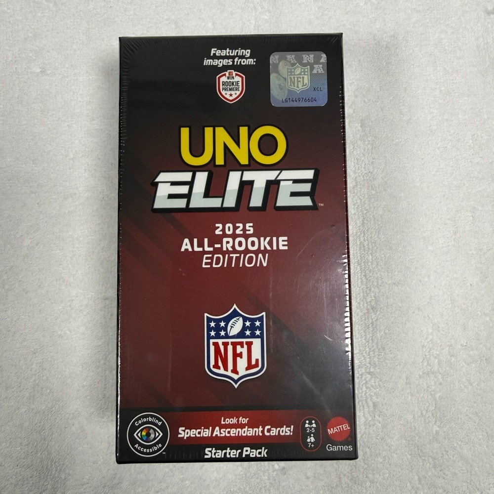 UNO Elite NFL 2025 All-Rookie Edition Starter Pack Sealed New Mattel